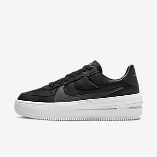 nike black air force 1 trainers