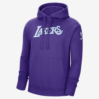 Los Angeles Lakers Essential Sudadera con gorro sin cierre de tejido Fleece Nike NBA para hombre