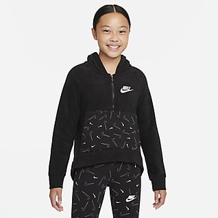 Nike Sportswear Club Winterfester Hoodie mit Halbreißverschluss für ältere Kinder (Mädchen)