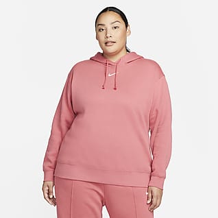Nike Sportswear Collection Essentials Felpa con cappuccio oversize in fleece (Plus size) - Donna
