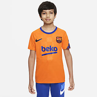 FC Barcelona Nike warming-uptop met Dri-FIT voor kids
