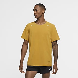 nike yellow running top