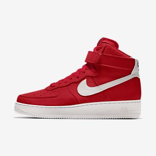red and white nike shoes high tops
