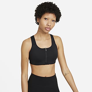 Nike Dri-FIT Shape Bra imbottito a sostegno elevato con zip anteriore - Donna