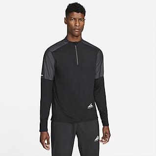 Nike Dri-FIT Trail Element Camisola de running para trilhos com fecho até meio para homem