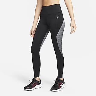 Nike Air Dri-FIT Fast Løbeleggings til kvinder med lommer