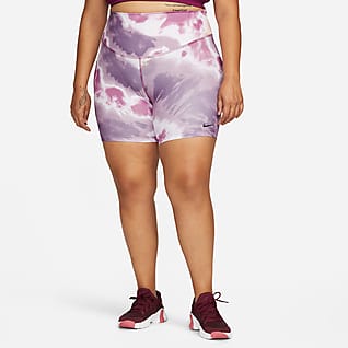 Nike One Women's Mid-Rise 7" Tie-Dye Bike Shorts (Plus Size)