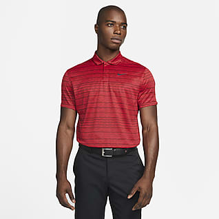 Nike Dri-FIT ADV Tiger Woods Pánská golfová polokošile s proužky
