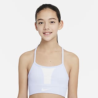 Nike Dri-FIT Indy Спортивное бра для девочек школьного возраста