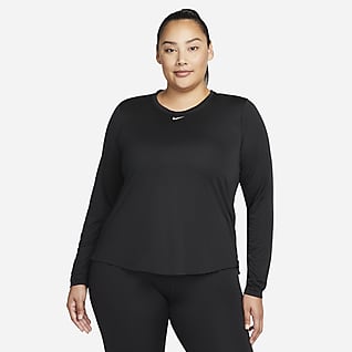 Nike Dri-FIT One Langærmet trøje i standardpasform til kvinder (plus size)