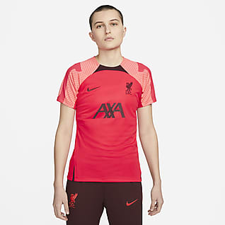 Liverpool FC Strike Женская игровая футболка с коротким рукавом Nike Dri-FIT