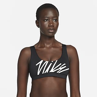 Nike Multi Logo Women's Scoop Neck Bikini Top