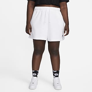 Nike Sportswear Club Fleece Shorts de tiro medio para mujer (talla grande)