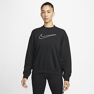 Nike Dri-FIT Get Fit Sweatshirt med rund hals og grafikk til dame