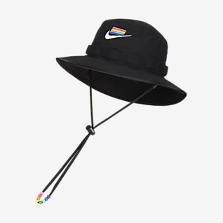 black nike bucket hat with string