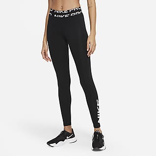 Nike Pro Dri-FIT Grafik-Leggings mit halbhohem Bund für Damen