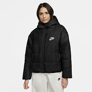 women's nike black puffer jacket
