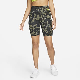 Nike One Luxe Icon Clash Trainings-Bike-Shorts mit mittelhohem für Damen