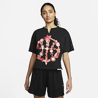 Nike Dri-FIT Standard Issue Γυναικεία μπλούζα με λαιμόκοψη crew και ανοίγματα