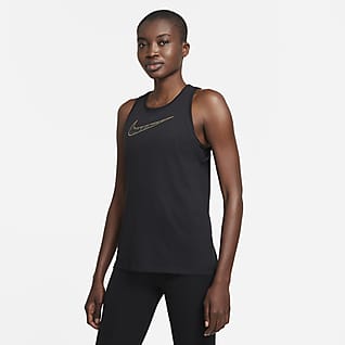 Nike Dri-FIT Grafisk træningstanktop til kvinder