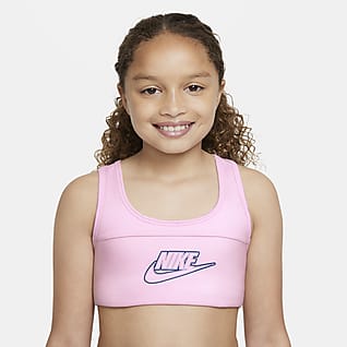 Nike Dri-FIT Swoosh Αθλητικός στηθόδεσμος για μεγάλα κορίτσια