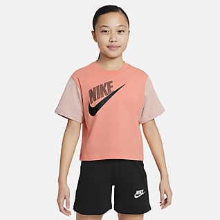 Nike Sportswear Essential T-Shirt χορού σε τετράγωνη γραμμή για μεγάλα κορίτσια