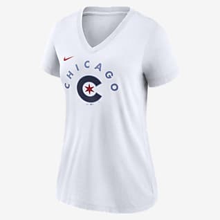 Nike City Connect (MLB Chicago Cubs) Women's Mid V-Neck T-Shirt