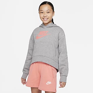 Nike Sportswear Club Fleece Sudadera con gorro para niñas talla grande