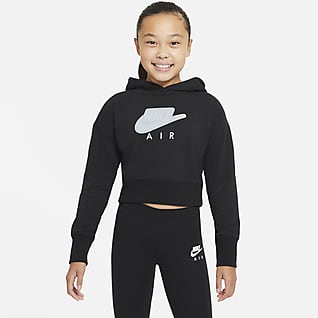 Nike Air Older Kids' (Girls') Cropped French Terry Hoodie