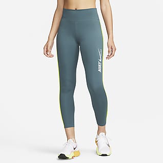 Nike Dri-FIT One Leggings de 7/8 de talle medio con estampado - Mujer
