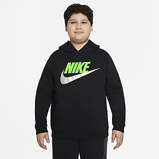 Flísová mikina Nike Sportswear Club Mikina s kapucí pro větší děti (chlapce) (rozšířená velikost)