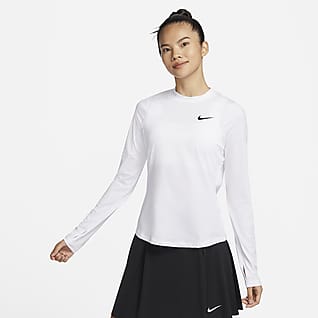 Nike Dri-FIT UV Victory Playera de golf estampada de manga larga para mujer