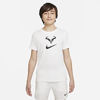NikeCourt Dri-FIT Rafa Tennis-T-shirt til større børn