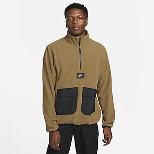 Nike Sportswear Therma-FIT Felpa in fleece con cappuccio e zip a mezza lunghezza - Uomo