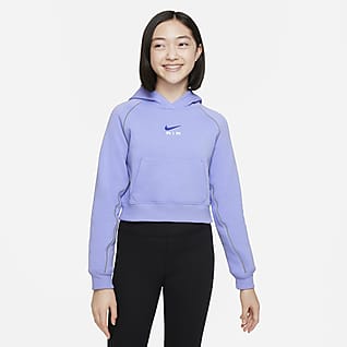 Nike Air Crop-Hoodie aus French-Terry-Material für ältere Kinder (Mädchen)