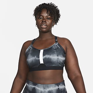 Nike Dri-FIT Indy Brassière de sport imprimée et rembourrée à maintien léger pour Femme (grande taille)