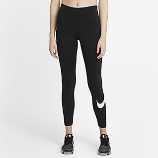 Nike Sportswear Essential Damen-Leggings mit mittelhohem Bündchen und Swoosh