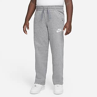 Nike Sportswear Club Fleece Pantalones para niños talla grande con dobladillo abierto 
