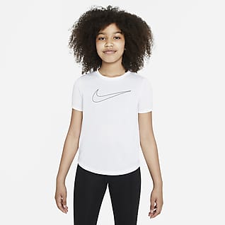 Nike Dri-FIT One Trainingstop met korte mouwen voor meisjes