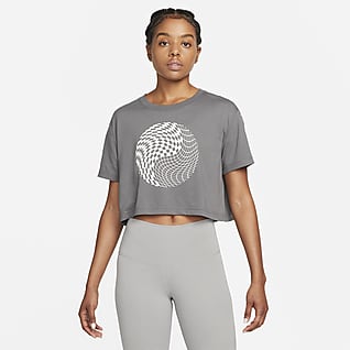Nike Dri-FIT Kısaltılmış Kadın Tişörtü