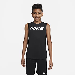 Nike Pro Bluse uden ærmer til større børn (drenge)