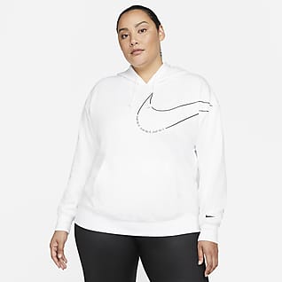 Nike Therma-FIT Sudadera con gorro de entrenamiento sin cierre de tejido Fleece para mujer talla grande