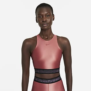 pink nike training top