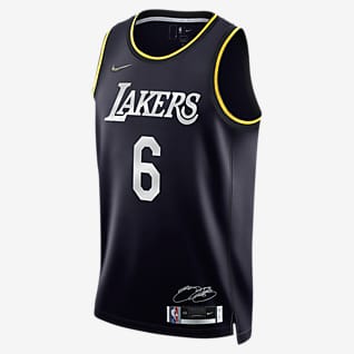 LeBron James Lakers Nike Dri-FIT NBA-trøje til mænd