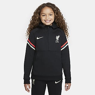Liverpool FC Nike Dri-FIT Genç Çocuk Kapüşonlu Futbol Üstü