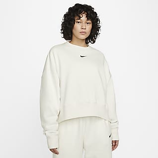 Nike Sportswear Phoenix Fleece Damska bluza dresowa o dodatkowo powiększonym kroju z półokrągłym dekoltem