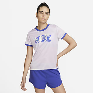Nike Dri-FIT Swoosh Haut de running à manches courtes pour Femme