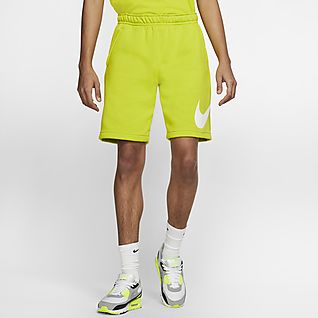 green nike sweat shorts