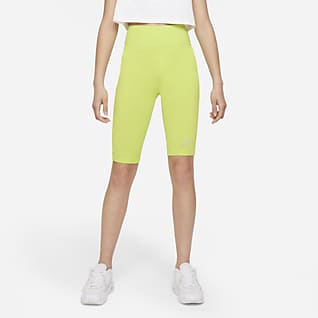 Nike Sportswear Sykkelshorts med høyt liv til store barn (jente) (23 cm)