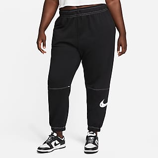 Nike Sportswear Swoosh Γυναικείο ψηλόμεσο παντελόνι φόρμας (μεγάλα μεγέθη)